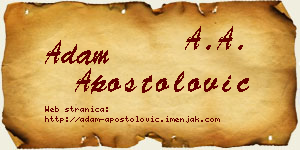 Adam Apostolović vizit kartica